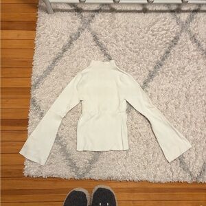 Anthropologie Cream Long Sleeve Top